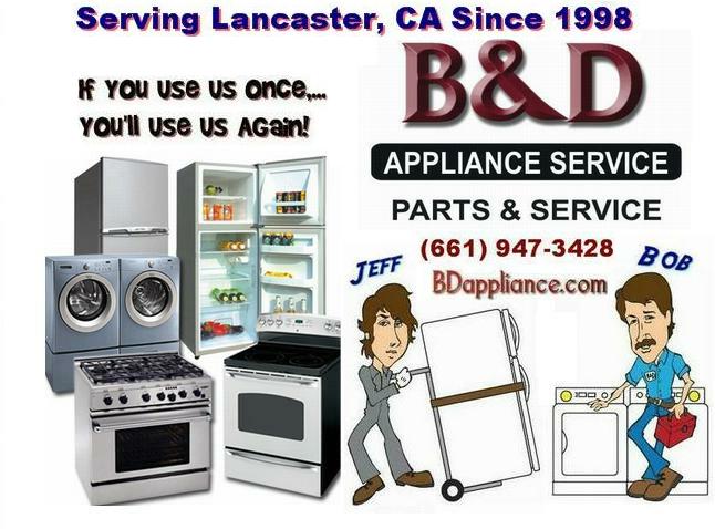 Service Call charge for appliance repair in Lancaster, CA